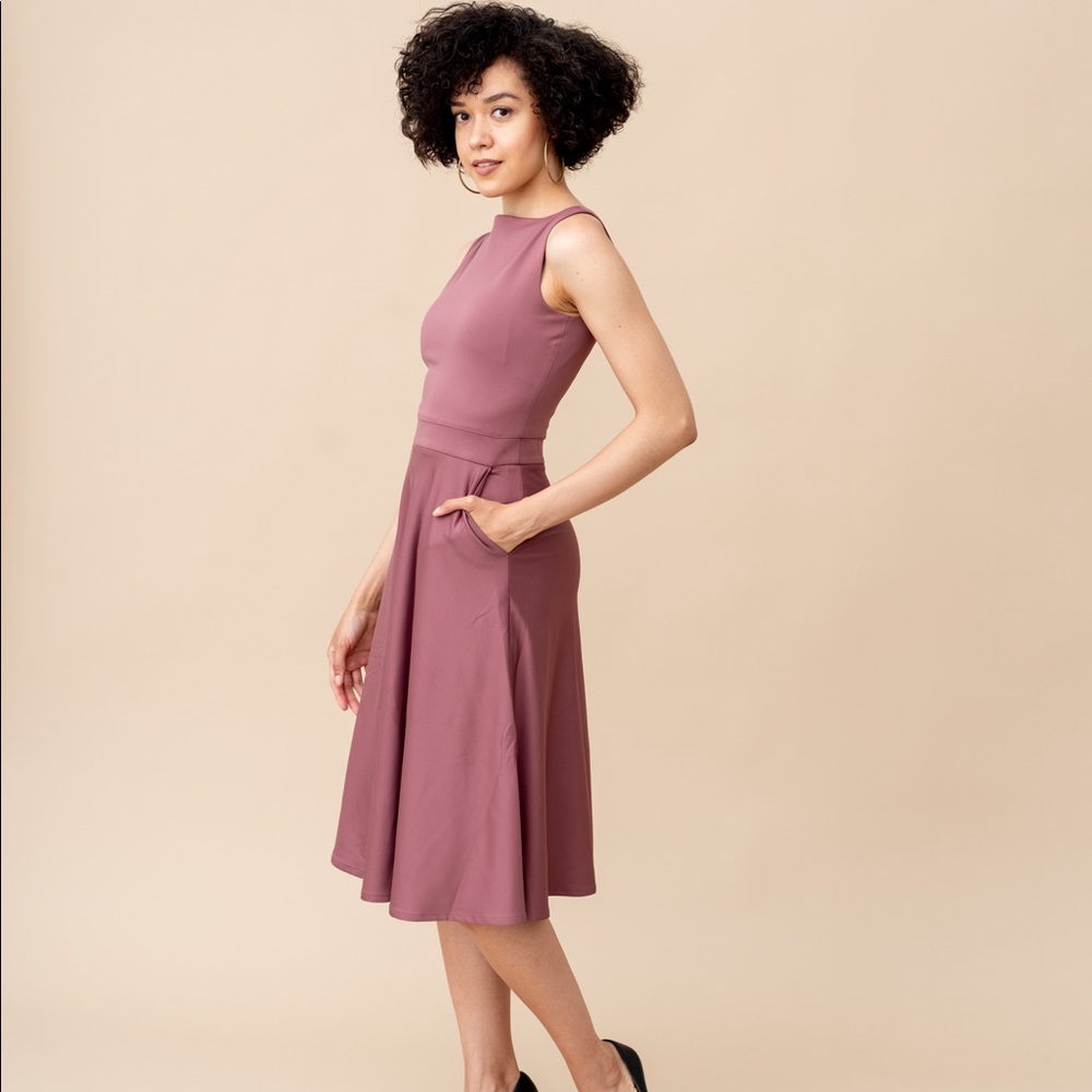 Boatneck Midi Dress
